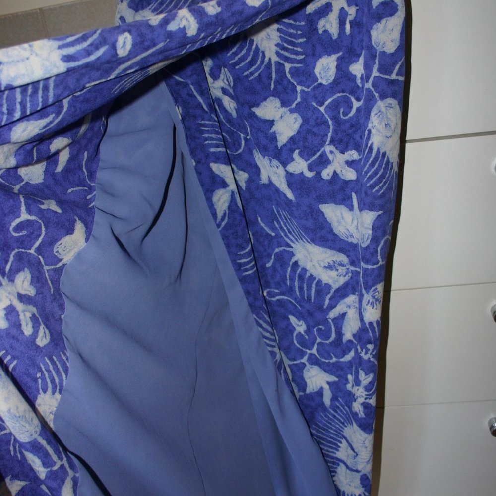CARLISLE Size 8 Wrap-look Floral Skirt 100% Silk w/Top/Tank in Medium Purple - Picture 10 of 10